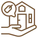 Icon of hand with house